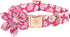 Elegant little tail Dog Collar with Flower, Dog Collar Flowers Pink Floral Girl Dog Collar Pet Gift Adjustable Dog Collar for Large Dogs...