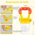 WAJIAYON Baby Fruit Feeder/Food Feeder Pacifier (3 Pack)- Infant Teething Toys | Fruit Pacifier Feeder | Silicone Teether Feeder Baby | Baby Feedi...