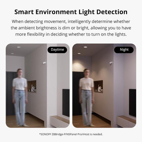 SONOFF SNZB-03P Zigbee Motion Sensor, 3-Year Battery Life, for Alert System and Automations Wireless Motion Detector, SONOFF Zigbee Bridge Require...