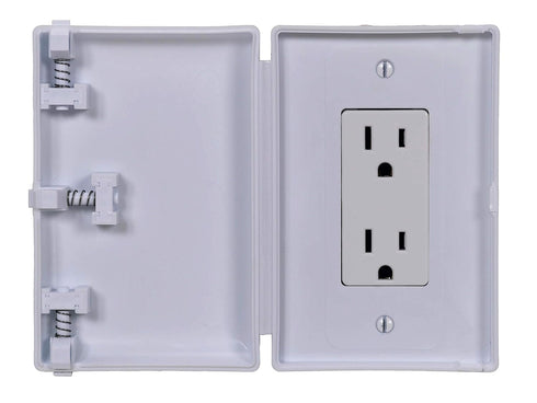 Baby Toddler Pet Resistant Electrical Safety Cover Guard for Home and Business, Made in USA, Compatible with Decora Leviton Legrand, Modern Wide O...
