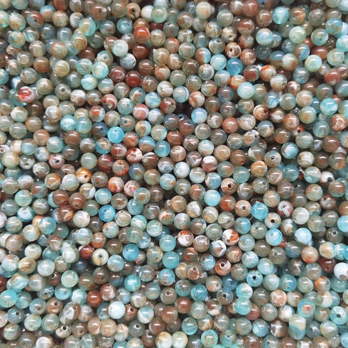 INSPIRELLE 8mm Acrylic Beads 300pcs Marble Patterns Round Loose Beads for Jewelry Bracelets Necklace Making...