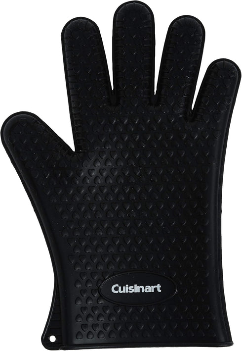 Cuisinart CGM-520 Heat Resistant Silicone Gloves, Black (2-Pack)...
