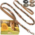 Heavy Duty Bungee Dog Leash 6 ft - 7.5 ft for Large and Medium Dogs | No Pull, Reflective, Tactical Dog Leash | Soft Neoprene Padded Double Handle...