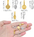 120pcs 3 Styles Tibetan Glue-on Bails Pendants Alloy Flat Pad Pendant Bails Necklace Earring Bails Cabochon Supplies for DIY Crafts Jewelry Making...