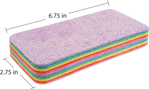 Eurow 12-Layer Microfiber Sponge Block for Cleaning & Drying, Multi-Color...