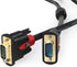 SHD VGA Cable 3Feet, VGA to VGA Monitor Cable HD15 SVGA for PC Laptop TV Projector Black and Red Color...