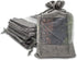 12-Pack X-Large Linen Burlap & Organza Gift Bags w. Drawstrings (7.5x11.5 in, Gray) - Party Favors, Presents, Samples & Treats Mesh Pouch by The D...