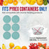 Replacement Lid for Pyrex 5" Storage Plastic Cover 2 Cup Bowl 7200-PC Turqoise (6-Pack)...