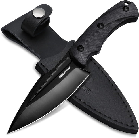 Mossy Oak Hunting Knife with Sheath, Full-tang Fixed Blade Knife, Outdoor Knives for Survival, Camping, Hiking (G10 Handle)...