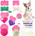 7 Pieces Dog Bone Shaped Keychain Silicone Resin Molds Set Heart Cat Paw Mold Dog Tag Charm Resin Molds with 10Pcs Blank Keychains Small Letters D...