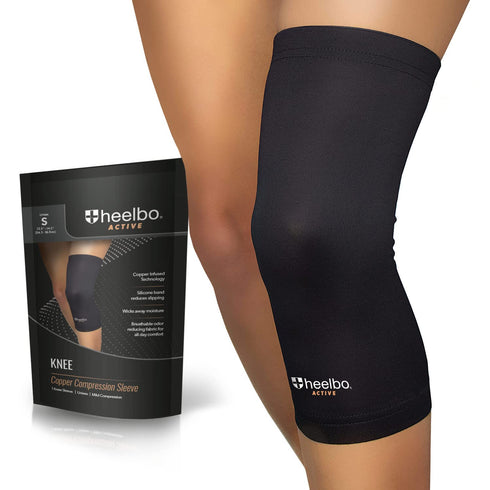 Knee Compression Sleeve with Copper Infused Fibers and Breathable Fabric for Knee Pain Relief, Knee Support, Running, Jogging, Hiking or Arthritis...