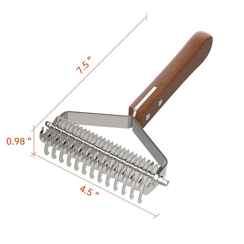 Dog Brush for Shedding, Pet Grooming Brush, Double Side Shedding and Dematting Undercoat Rake Comb Deshedder Brush for Long Haired Dogs and Cats, ...