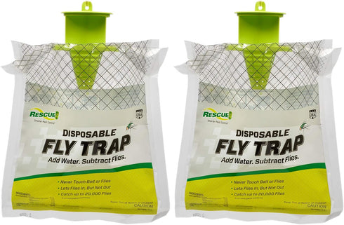 RESCUE! Outdoor Disposable Hanging Fly Trap - 2 Traps...
