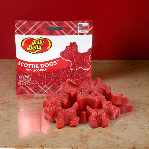 JellyBelly Red Licorice Scottie Dogs, 2.75 Ounces, Pack of 3...