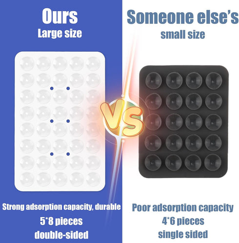 Silicone Suction Phone Case Mount, Double Sided Suction Cup Phone Case Hands-Free Silicone Phone Sticky Grip Fidget Toy Gift Compatible with iPhon...