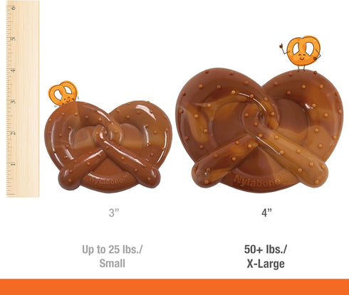 Nylabone Power Chew Pretzel Dog Chew Toy - Fun & Cute Dog Toys for Aggressive Chewers, Durable Dog Toys, Bacon & Peanut Butter Flavor, X-Large/Sou...