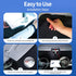 Upgraded Car Windshield Sunshade, Improved UV Protection Fabric, Foldable Front Sun Shade for Small Sedans, Mini SUVs, & Hatchbacks | Small (59''×...