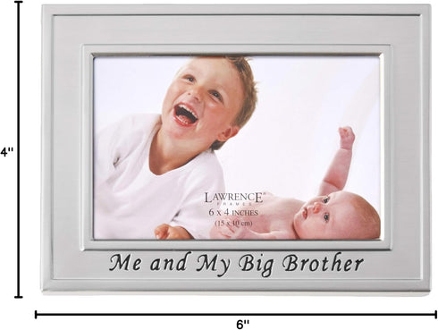 Lawrence Frames Big Brother Silver Plated 6x4 Picture Frame - Me And My Big Brother Design...