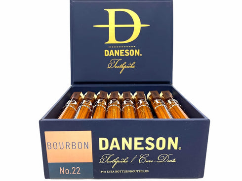 Daneson Bourbon Wooden Toothpicks Single Malt! Scotch Infused Flavored Toothpicks! Essence Of Barrel Aged Scotch In A Sliver Of Wood! Great Gift F...
