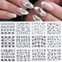 Flower Nail Stickers for Nail Art, Black Flower Leaf Nail Art Stickers 3D Self Adhesive Nail Art Supplies Floral Leaf Nail Designs for Women Nail ...