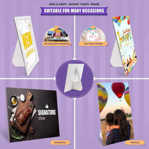 Golden State Art, 5 Inch Self Stick Easel Back, Cardboard Easel Stand, Single Wing, Archival Quality, Display Posters Pictures Brochures, Easy and...