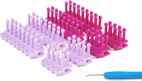 Authentic Knitting Board Flexee Loom Links Skinny, Small Gauge, for Thin Yarn, 48 Links, 96 pegs...