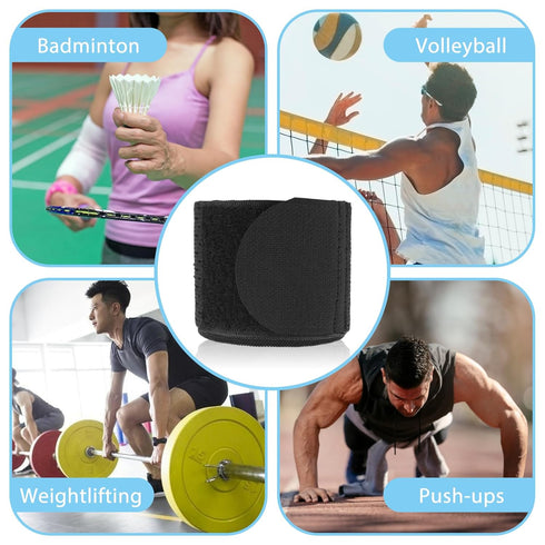 2PCS Wrist Brace Wrap Compression Strap Brace Sport Sleeve Adjustable Pain Relief Tendonitis Elastic Tennis Working Out Weightlifting Bowling Wris...