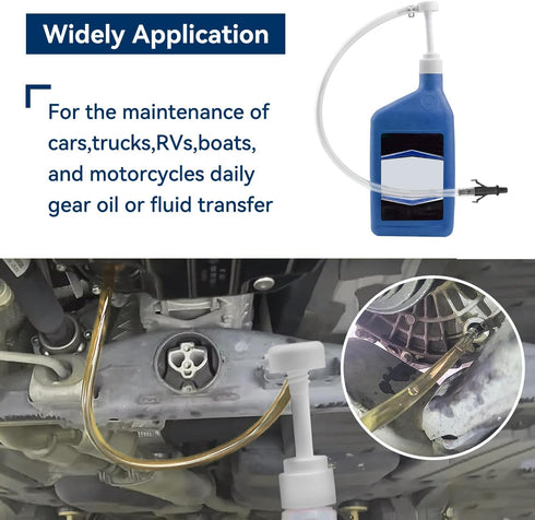 Bentolin Fluid Pump for Standard Quart Bottles -Gear Lube Pump Stroke with 3rd Hand Adapter, Transfer Gear Oil, Transmission and Differential Flui...