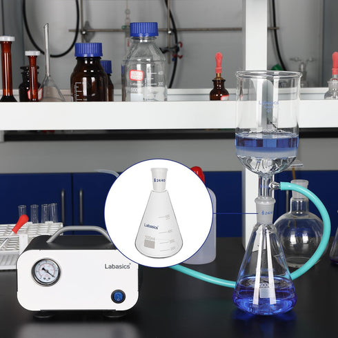 Glass 24/40 Erlenmeyer Flask, Borosilicate Glass Heavy Wall Flask with 24/40 Standard Taper Outer Joint, 250 ml...