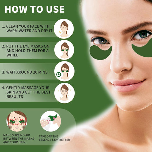 Under Eye Patches for Puffy Eyes 70PCS, Seaweed Eye Mask for Dark Circles and Puffiness, Under Eye Mask Patches Skincare, Eye Gel Pads, Eye Patche...