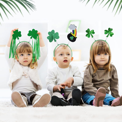 9PCS St Patricks Day Headband,St.Patrick'S Day Green Shamrock Clover Headband for Women Girls Hair Accessories Headwear...