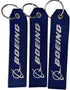 Boeing Keychain | Luggage Tag | airline Logo - Blue (Boeing ) pack 3...