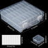 Clear Bead Organizer Box, 24Pcs Small Plastic Bead Storage Containers, Mini Rectangle Storage Boxes with Hinged Lids for Beads Seeds Jewelry Rhine...