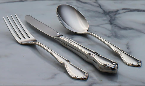 Oneida Chateau Fine Flatware Set, 18/8 Stainless, Set of 4 Salad Forks...