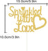 Sprinkled With Love Cake Topper for Welcome Baby, Hello World,Gender Reveal Baby Shower Party Decorations ? Double Sided Gold Glitter ?...