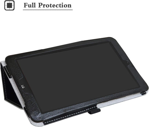 Mama Mouth Black Leather Folio Case for LG G Pad X2 8.0 Plus/Sprint G Pad F2 8.0, 2-Folding Stand Cover, Tablet Case...