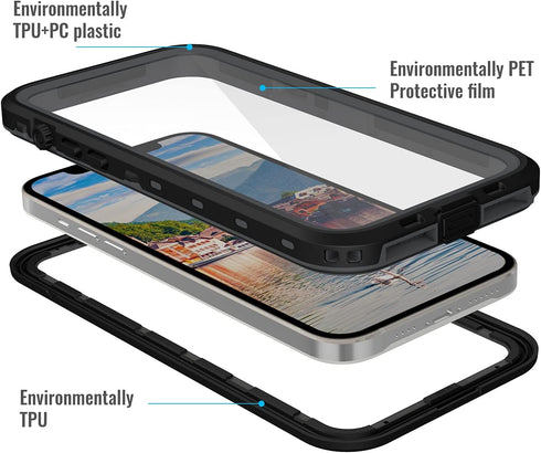 Waterproof iPhone 13 Pro Max Case - Full Body Protection Case for iPhone 13 Pro Max 6.7 inch Waterproof Shockproof Dustproof Phone Case with Built...