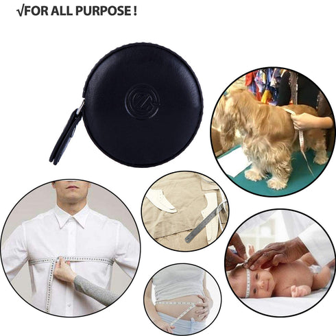 Sewing Tape Measure, Medical Body Cloth Tailor Craft Dieting Measuring Tape, 60 Inch/1.5M Dual Sided Retractable Ruler with Push Button Round(1 Pa...
