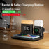 Wireless Charging Station for Apple Devices, 5 in 1 Wireless Charger Stand with Alarm Clock and Light, Charging Dock for iPhone 15 14 13 12 11 X P...