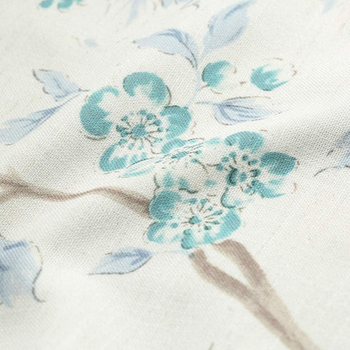 VOGOL Blue Spring Flower Window Valance, Country Style Faux Linen Rod Pocket Decorative Window Topper for Kitchen Living Dining Room, 52 x 18 Inch...