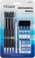 YISAN Mechanical Pencil Set 0.3 & 0.5 & 0.7 & 0.9mm,Automatic Pencil,Lead Pencils 4 PCS with Erases and Lead Refills for School Writing,Skeching,D...