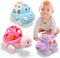 Pink Toy Car for Baby Girl Gifts, Push Toys Wind Up Cars for Toddler Girls, Rattle Cars for Babies, Pink Trucks for Toddlers 1-3 Infant Girls, Sof...