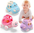Pink Toy Car for Baby Girl Gifts, Push Toys Wind Up Cars for Toddler Girls, Rattle Cars for Babies, Pink Trucks for Toddlers 1-3 Infant Girls, Sof...