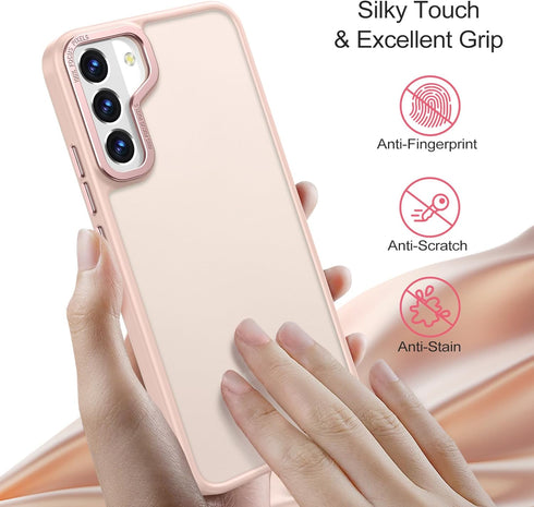 Rayboen for Samsung Galaxy S22 Plus Case, Translucent Frosted Hard Back Silicone Edge Skin Feel Anti-Scratch Protective Slim Phone Cover for Samsu...