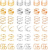 18 Pairs Ear Cuff, Roctee 6 Styles Cartilage Clip On Earrings Set Stainless Steel Ear Clip Fake Cartilage Earring Non Piercing Helix Cartilage Ear...