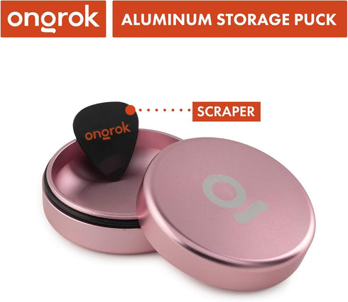 ONGROK Storage Puck, Pink, Perfect Size Case to Store in Your Pocket, Airtight, Preserves Moisture Profile, Smell and Aroma...