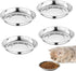 Stainless Steel Shallow Cat Food Bowls Wide Cat Dish Puppy Bowls Whisker Fatigue Relief Cat Plates Elevated Stands Replacement Kitten Metal Plate ...