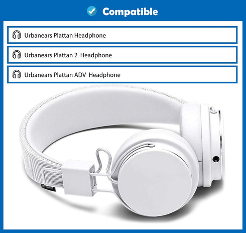 Ear Pads Replacement Cushion Earpads Compatible with Urbanears Plattan/Plattan 2/Plattan ADV Bluetooth Headphones,Replacement Ear pad with Skin-Fr...