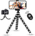 TALK WORKS Flexible Tripod for iPhone, Android, Camera - Bendable Legs, Adjustable Stand Holder with Mini Wireless Remote for Selfies, Vlogging, B...