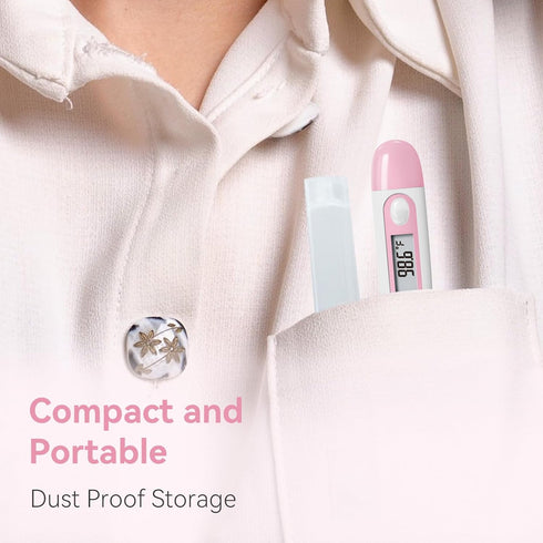 Clinical Digital Thermometer for Adults and Babies, Oral Armpit and Rectal Temperature Thermometer for Fever with Alarm, Flexible Tip...
